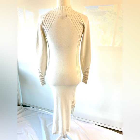 Lulu's Chic Cream Ribbed Knit Dress - Picture 10 of 16